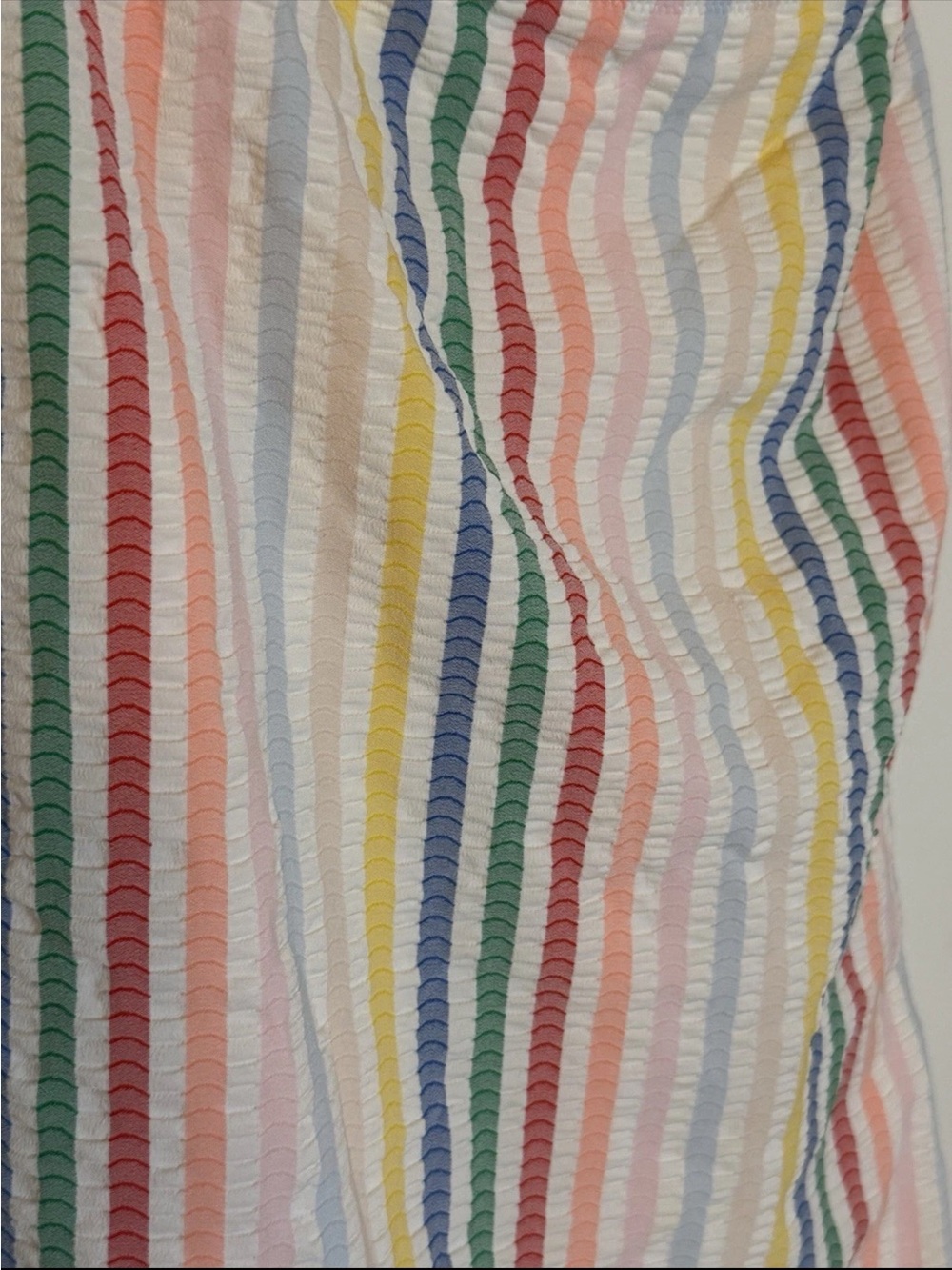 J.Crew Swimsuit rainbow stripe strappy back seersucker material Women’s 16 - Picture 11 of 14